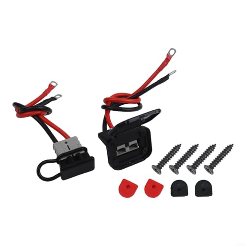 BVMKNI 2 Stück 50A Batterie-Schnelltrennstecker 8AWG-40CM mit Staubschutz und Silikonmanschette for Anhängerwinde, Bootsstromversorgung, PC, flammhemmendes Material BVMKNI 2 Stück 50A Batterie-Schnelltrennstecker 8AWG-40CM mit Staubschutz und Silikonmanschette for Anhängerwinde, Bootsstromversorgung, PC, flammhemmendes Material von BVMKNI