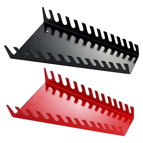 BVMKNI 2-teiliger Schraubenschlüssel-Organizer aus Metall zur Wandmontage, Aufbewahrungslösungen for Schraubenschlüssel, 1 Rot und 1 Schwarz BVMKNI 2-teiliger Schraubenschlüssel-Organizer aus Metall zur Wandmontage, Aufbewahrungslösungen for Schraubenschlüssel, 1 Rot und 1 Schwarz von BVMKNI