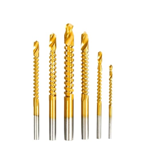 BVMKNI 3/4/5/6/6,5/8 mm Bohrer-Set, HSS-Verbundgewindebohrer, Zimmermann, Holzbearbeitung, Kunststoff, Metall, Lochnutwerkzeuge, 1 Stück (4 mm (1 Stück)) (4 mm (1 Stück)) von BVMKNI