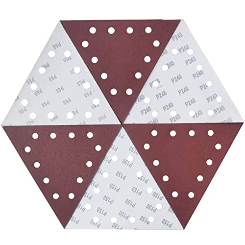 BVMKNI 30 Stück 11-1/4 Zoll Klett-Dreiecksschleifpapier for Trockenbauschleifer – je 5 Stück 60 80 100 120 150 240 Schleifpapier BVMKNI 30 Stück 11-1/4 Zoll Klett-Dreiecksschleifpapier for Trockenbauschleifer – je 5 Stück 60 80 100 120 150 240 Schleifpapier von BVMKNI