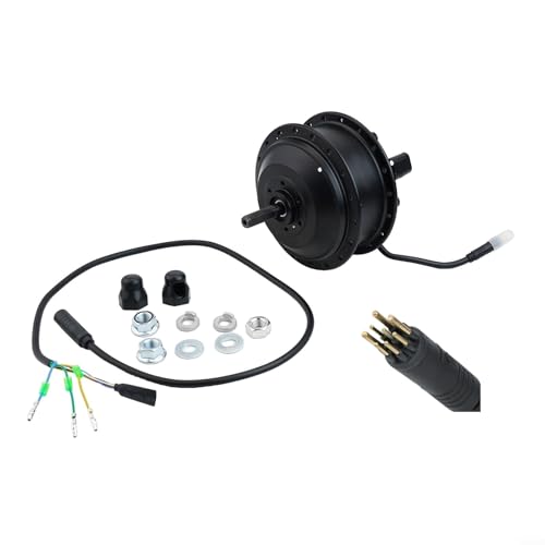 BVMKNI 36 V 48 V 350 W Elektrofahrrad-Nabenmotor, bürstenloser Hinterradnabenmotor mit 9-poligem Kabel for 16-29-Zoll-Räder, E-Bike-Umbauteile, Schwarz (36 V)(36V) von BVMKNI