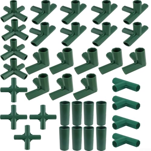 BVMKNI 36-teiliges Gewächshaus-Rahmenverbinder-Set for Selbermachen, Gartenbausatz mit 3-Wege-, 4-Wege- und 5-Wege-Verbindungen for 16-mm-Rohre, Pflanzenstützstruktur-Regal BVMKNI 36-teiliges Gewächshaus-Rahmenverbinder-Set for Selbermachen, Gartenbausatz mit 3-Wege-, 4-Wege- und 5-Wege-Verbindungen for 16-mm-Rohre, Pflanzenstützstruktur-Regal von BVMKNI