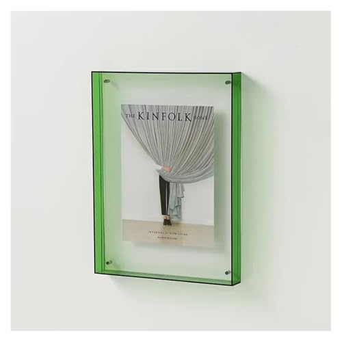 BVMKNI Bilderrahmen aus transparentem Acryl, Poster, DIY, Malerei, Schlafzimmer, Wanddekoration, Tischrahmen im Stil (Green A,11 x 14 cm) von BVMKNI