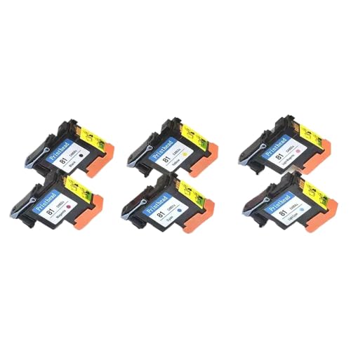 BVMKNI C4950A C4951A C4952A C4953A C4954A C4955A Druckkopf kompatibel mit 81 Designjet 5000 5000ps 5500 5500ps 5000PC (C4951A C) (C4954A LC) von BVMKNI