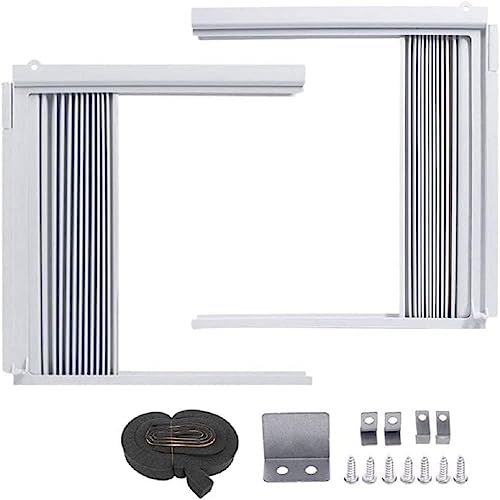 BVMKNI Fenster-Klimaanlage-Seitenteile mit Rahmen, Raum-AC-Akkordeon-Füllvorhang-Kit, verstellbar mit Rahmen von BVMKNI