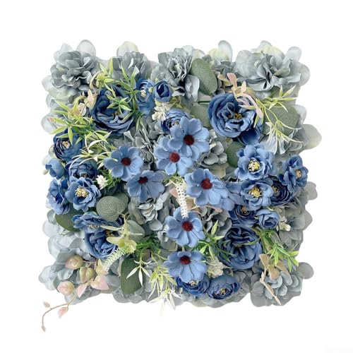 BVMKNI Künstliche Blumen-Wandpaneele, Hochzeitshintergrund-Dekorationen, Frühlingsgarten-Stil, Fotografie-Hintergrund for Party-Events, Heim-Wanddekoration, 30 x 30 x 5 cm (E)(C) von BVMKNI