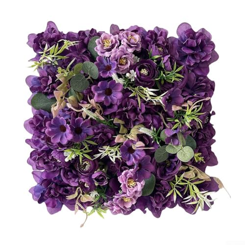 BVMKNI Künstliche Blumen-Wandpaneele, Hochzeitshintergrund-Dekorationen, Frühlingsgarten-Stil, Fotografie-Hintergrund for Party-Events, Heim-Wanddekoration, 30 x 30 x 5 cm (E)(G) von BVMKNI