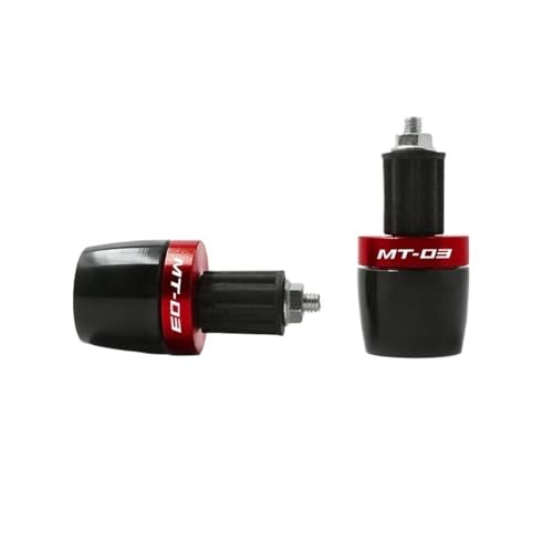 BVMKNI Lenkerkappen-Endstopfen for YAM&AHA MT-03 MT03 MT 03 F 7/8" 22mm Motorrad-Lenkergriffe Enden Lenker-Gegengewichtsstopfen Schieber (rot) von BVMKNI