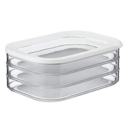 BVMKNI Luejnbogty Aufbewahrungsbox for Fleischstücke, 1,6 l, mit 3 Ebenen, luftdichter Deckel, spülmaschinenfest, 3-lagiges Gemüsefach BVMKNI Luejnbogty Aufbewahrungsbox for Fleischstücke, 1,6 l, mit 3 Ebenen, luftdichter Deckel, spülmaschinenfest, 3-lagiges Gemüsefach von BVMKNI