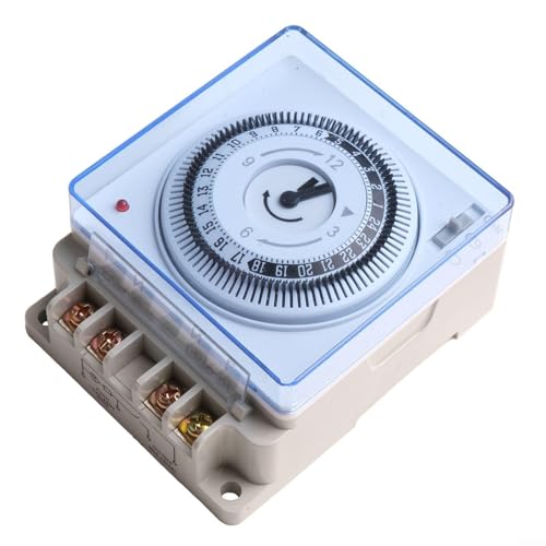 BVMKNI Mechanischer Timer, intelligente Multifunktionssteuerung for Wasserpumpen, täglicher Ladezyklus-Timer for Pool, Teich, 24-Stunden-programmierbarer Schalter-Controller von BVMKNI