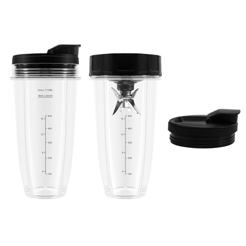 BVMKNI Mixer-Ersatzteile for 2 24-oz-Becher mit to-Go-Deckeln, 7-Flossen-Extraktor for Auto IQ BVMKNI Mixer-Ersatzteile for 2 24-oz-Becher mit to-Go-Deckeln, 7-Flossen-Extraktor for Auto IQ von BVMKNI