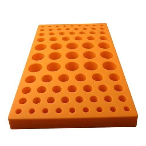 BVMKNI Spannzangen-Aufbewahrungsbox, CNC-Werkzeugmaschinen-Organizer mit 60 Aufbewahrungsfächern for das Werkstatt-Werkzeugverwaltungssystem der Serie ER25 ER35 (75-Loch-Spannzange)(75 Holes Collet) von BVMKNI