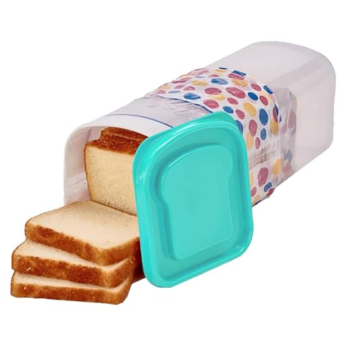 BVMKNI Transparente Brotbox aus Kunststoff, Frischhalte-Toast-Aufbewahrungshalter mit Deckel, Brot-Crisper-Brot-Aufbewahrungsbehälter C(C) von BVMKNI
