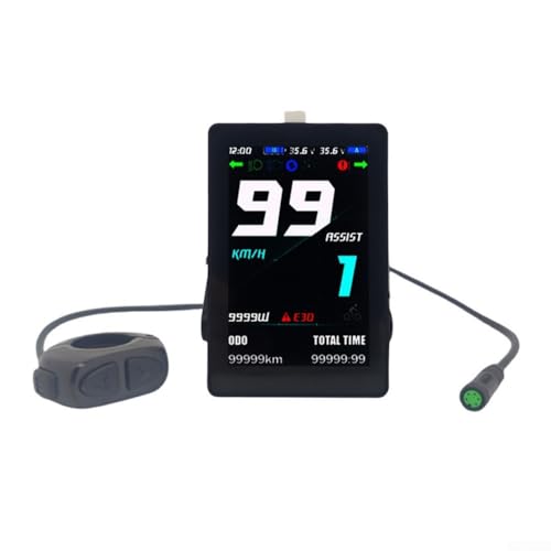 BVMKNI for DPC101 LCD-Bildschirm, kompatibel mit BBS02 G340 HD M510 M560 M620 Elektrofahrradmotor-Farbbildschirm-Controller (CAN)(Uart) von BVMKNI