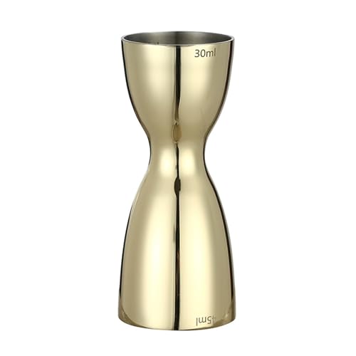 Edelstahl 30ml 45ml Cocktailmessbecher Jigger Bar Barwerkzeug (Gold Plated) von BVMKNI