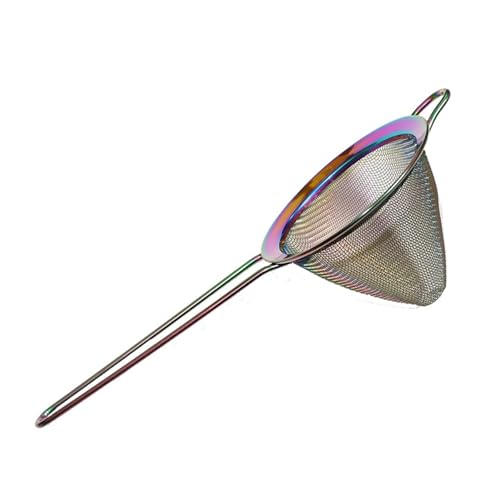Edelstahl Cocktailbarsieb Konisches Sieb Küchenzubehör Barkeeperwerkzeug (Colorful) von BVMKNI