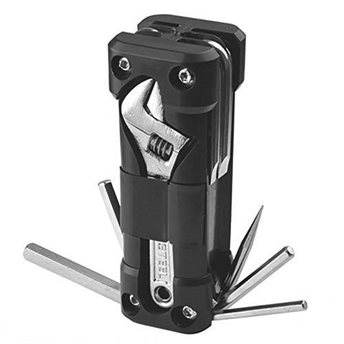 Fahrrad-Multifunktionswerkzeug-Kits Multitool-Reifenreparatur-Werkzeug-Set mit Schraubendreherkette Rennrad-Fahrradzubehör Fahrrad-Multifunktionswerkzeug-Kits Multitool-Reifenreparatur-Werkzeug-Set mit Schraubendreherkette Rennrad-Fahrradzubehör von BVMKNI