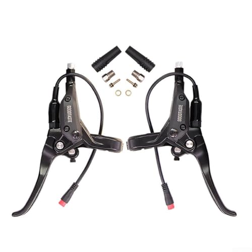 Goodtaste GT03 E-Bike Bremshebel Set aus Aluminiumlegierung mit Abschaltfunktion, wasserdichter 2-poliger Stecker, 350 cm Kabel (2 Pins) (Paar 3-Pin) von BVMKNI