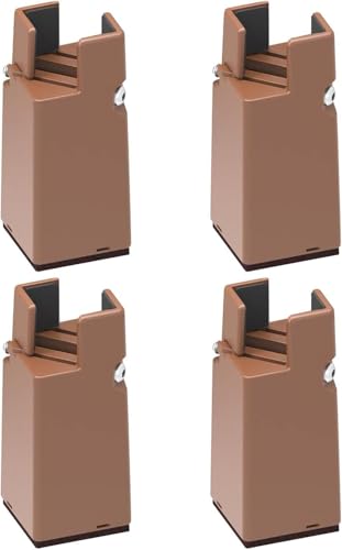 Premium Möbelbeinverlängerung für Tische und Stühle - 4er Set 5cm hoch, schwarz, 10-37mm(H 10cm Brown 22-42mm) von BVMKNI