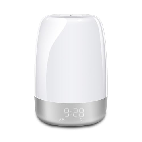 Touch Wake Up Nachtlicht mit Sonnenaufgang Simulation Wecker Dimmbare Warm Weiß LED RGB Nachttisch Lampe von BVMKNI