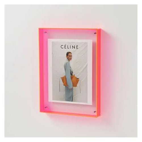 Transparent Acryl Bilderrahmen Poster DIY Malerei Flur Wanddeko Schlafzimmer Ins Stil Fotorahmen Tisch(Pink,21x30cm) von BVMKNI