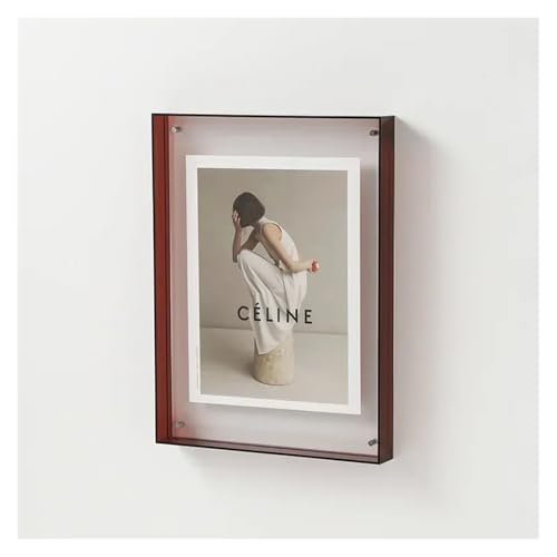 Transparent Acryl Bilderrahmen Poster DIY Malerei Flur Wanddeko Schlafzimmer Ins Stil Fotorahmen Tisch(Red,11x14cm) von BVMKNI