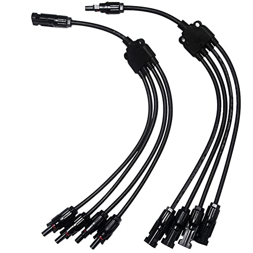Y-Typ 4 auf 1 Adapter Solarpanel-Kabel Drahtverbinder Adapter Photovoltaik-Panel-Konvergenzkabel Schwarz 500375177 von BVMKNI