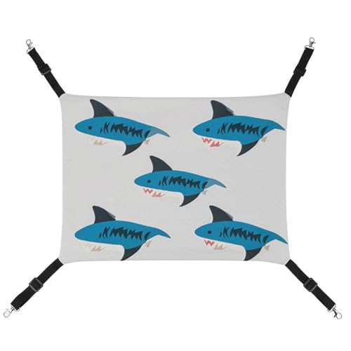 BVNMT Haifischmuster-Set, bedruckte Leinen-Haustier-Hängematte – atmungsaktiv und faltbar für Katzen, Hunde und kleine Haustiere – ideal für Zuhause, Reisen und Haustierkrankenhaus – 42 x 33 x 20 cm BVNMT Haifischmuster-Set, bedruckte Leinen-Haustier-Hängematte – atmungsaktiv und faltbar für Katzen, Hunde und kleine Haustiere – ideal für Zuhause, Reisen und Haustierkrankenhaus – 42 x 33 x 20 cm von BVNMT