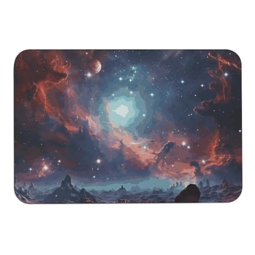 BVNMT Wasserabsorbierende Matte mit Clusterdruck, rutschfeste Bodenmatte, Kieselgur für drinnen und draußen, 60 x 40 cm von BVNMT