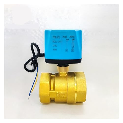 2" Elektrischer Kugelhahn AC220V DC12V DC24V 2-Draht-Messing-Elektrokugelhahn Normalerweise geschlossener motorisierter Kugelhahn(24vdc,Normally Open) von BVTUCMDY