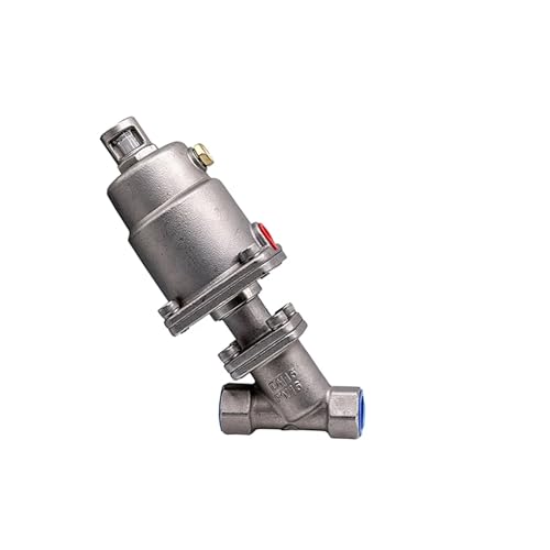 BVTUCMDY DN15 DN20 DN25 Edelstahl Pneumatischer Antrieb Winkelsitzventil Pneumatisches Sitzventil 16bar for Dampf Gas Öl Normalerweise geschlossen(Dn20,Double Acting) von BVTUCMDY