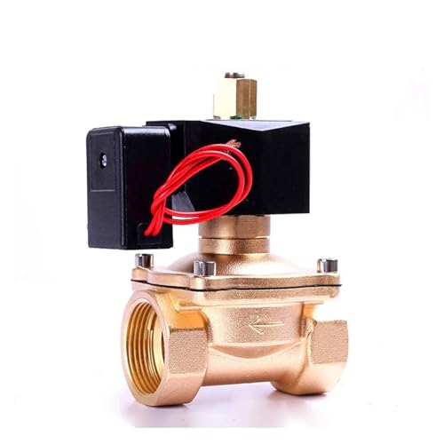 G-Gewinde 1-1/4 Zoll normalerweise geöffnetes Messing-24-Stunden-Energiespar-Magnetventil ohne Wärme 24 V 12 V 220 V 110 V(G-24VDC-VITON-SEAL) von BVTUCMDY