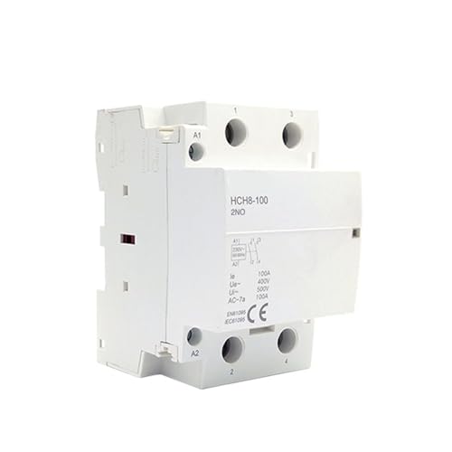 HCH8-100 Modularschütz 4P 100A 2NO2NC 4NO 24V 110V 220V Automatischer Haushaltsschütz Din-Schienentyp 1St(4P 100A 2NO2NC DC24V) von BVTUCMDY
