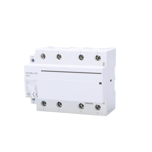 HCH8s-100 Modularschütz 2P 4P 100A 4NO 2NO2NC 24V 110V 220V Automatischer Haushaltsschütz Din-Schienentyp 1St(100A 4NO AC110V) von BVTUCMDY