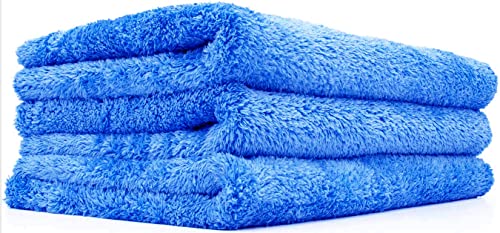 BW&HM Auto Poliertücher ohne Rand Ultra Weiche Auto Trockentuch Microfasertuch Autopflege Saugfähig 40 x 60cm 3er Set Blau von BW&HM