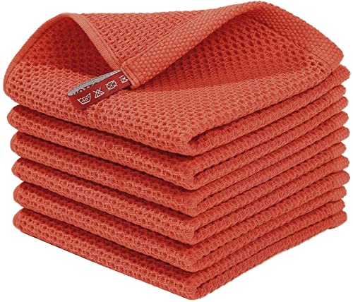 BW&HM Geschirrtücher Baumwolle Geschirrhandtücher Küchentücher Küchenhandtücher Spültücher (Rot, 33x33 cm) von BW&HM