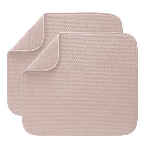 Mikrofaser-Abtropfmatten, super saugfähig, 40 cm x 46 cm, 2 Stück, cremefarben von BW&HM