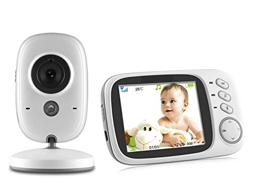 BW Babyphone, Video-Babyphone mit 8,1 cm LCD-Bildschirm, Babyphone mit Kamera und Nachtsicht, verbesserte 2,4 GHz FHSS-Technologie, Zwei-Wege-Audio, Temperatursensor-Monitor, 8 Schlaflieder von BW