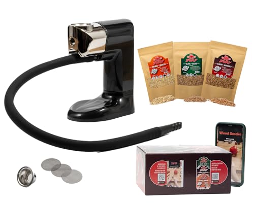 Cold Mini Smoker - Räucherpistole Set - 3 Kostenlose Räucherholz Pakete, Tragbarer Räucherschrank, Professionelle Smoking Gun, ideal für Lebensmittel und Cocktails - Kalter Küchenräucherschrank von BWAY