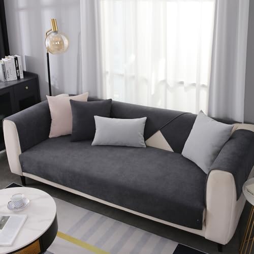BWBIKE Chenille Sofa Schonbezug Möbelschutz Sofabezüge Universeller Rutschfester Couchbezug Gesteppte Sofamatten Anti-Scratch Haustier Couchbezüge für Sofa, Tiefes Grau, 70 x 150 cm BWBIKE Chenille Sofa Schonbezug Möbelschutz Sofabezüge Universeller Rutschfester Couchbezug Gesteppte Sofamatten Anti-Scratch Haustier Couchbezüge für Sofa, Tiefes Grau, 70 x 150 cm von BWBIKE