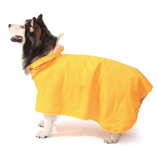 BWBIKE Hunderegenmantel für Mittelgroße Hunde Hunderegenjacke mit Klarer Kapuze Wasserdichter Hunderegenmantel mit Verstellbarem Bauchgurt Hundesicherheitsweste für Outdoor Abenteuer Wandern, Gelb,XL BWBIKE Hunderegenmantel für Mittelgroße Hunde Hunderegenjacke mit Klarer Kapuze Wasserdichter Hunderegenmantel mit Verstellbarem Bauchgurt Hundesicherheitsweste für Outdoor Abenteuer Wandern, Gelb,XL von BWBIKE