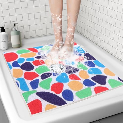 BWBIKE Quadratische Duschmatte 70 x 70 cm rutschfeste Badematte Weich-PVC Luffa Badewannenmatten mit Abflusslöchern Schnell Trocknende Badezimmerkabine Bodenmatte, 70 x 70cm, Bunt BWBIKE Quadratische Duschmatte 70 x 70 cm rutschfeste Badematte Weich-PVC Luffa Badewannenmatten mit Abflusslöchern Schnell Trocknende Badezimmerkabine Bodenmatte, 70 x 70cm, Bunt von BWBIKE