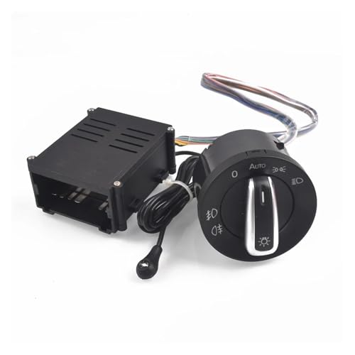 BWBVHRHZY Auto Chrom Lichtschalter Lampe Sensor Licht Fit for VW Transporter Multivan Caravelle T5 T6 + AUTO Scheinwerfer von BWBVHRHZY