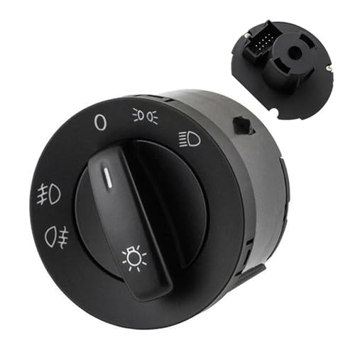 BWBVHRHZY Auto-Scheinwerfer-Steuerschalter, passend for Volkswagen Passat B5 B6 Polo Touran Bora CC, for VW Golf 4 MK5 Caddy Jetta, Nebelscheinwerferschalter(1K0941431Q) von BWBVHRHZY