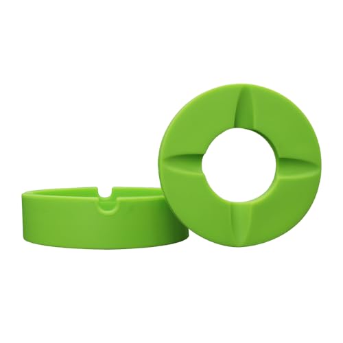 BWD Aschenbecher Silikonform Grün Runde Form Zigarette Aschenbecher mit Deckelhalter Tabak Indoor Outdoor Pubs Bars Verwendung von BWD