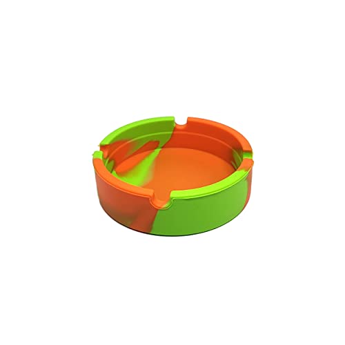 BWD AshTray Silikonform Orange & Grün Runde Form Zigaretten Aschenbecher Halter Tabak Indoor Outdoor Pubs Bars Verwendung von BWD
