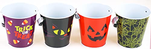 BWG Set mit 4 Halloween Blecheimern/Körben – für Partys oder Süßes oder Leckereien. BWG Set mit 4 Halloween Blecheimern/Körben – für Partys oder Süßes oder Leckereien. von BWG