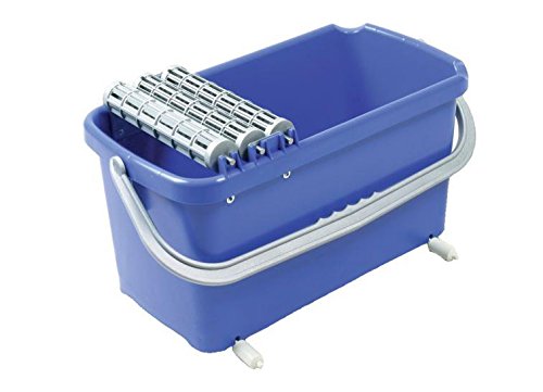 Waschsystem MAXIMO Profi SET 1 23 l Metallachsen mit 3 Waschwalzen, 2 Laufrollen Flieseneimer Fliesenreinigung Fliesen-Waschset Wascheimer Fliesenwascheimer von BWG Bauteam GmbH