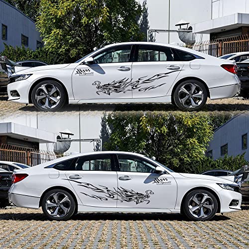 Autoaufkleber Drachen Aufklber für das ganze Auto, um Autos zu modifizieren und Kratzer abzudecken (Schwarz) von BWGHBH