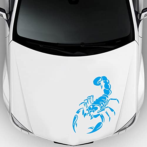 Autoaufkleber Sticker für Motorhaube Groß Skorpion Totem Reflektierende Aufkleber für Autos (Blau) von BWGHBH